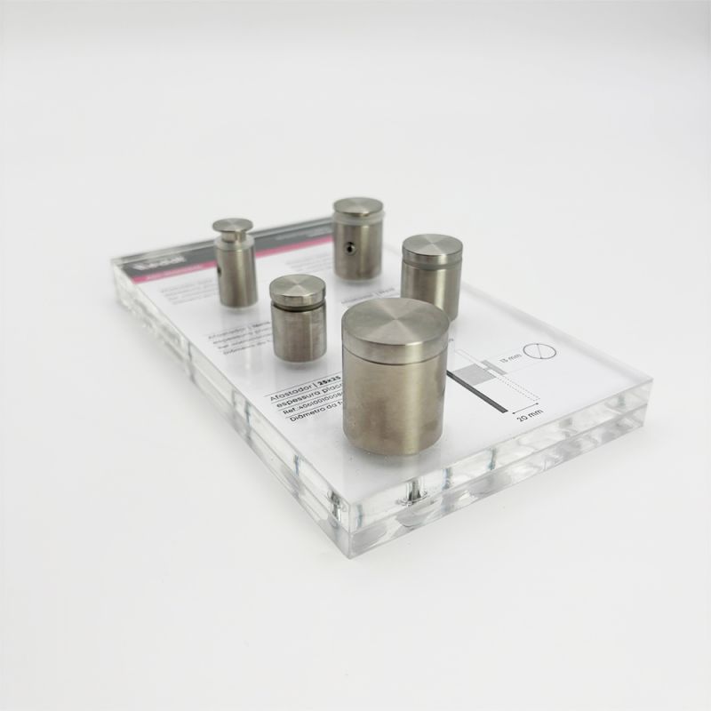 Stainless Steel Standoff Display 10x17 cm