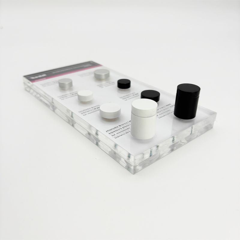 Standoff/Screw Head Covers Display  Black and White 10x20 cm