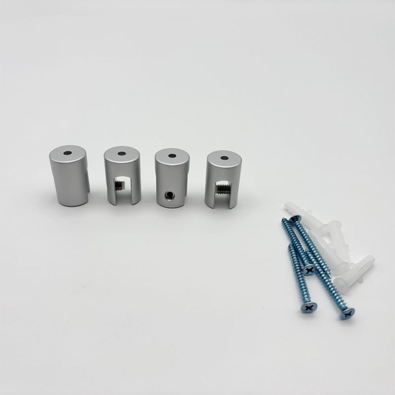 Pack of 4 gray aluminum clips for panel 19&times;28
