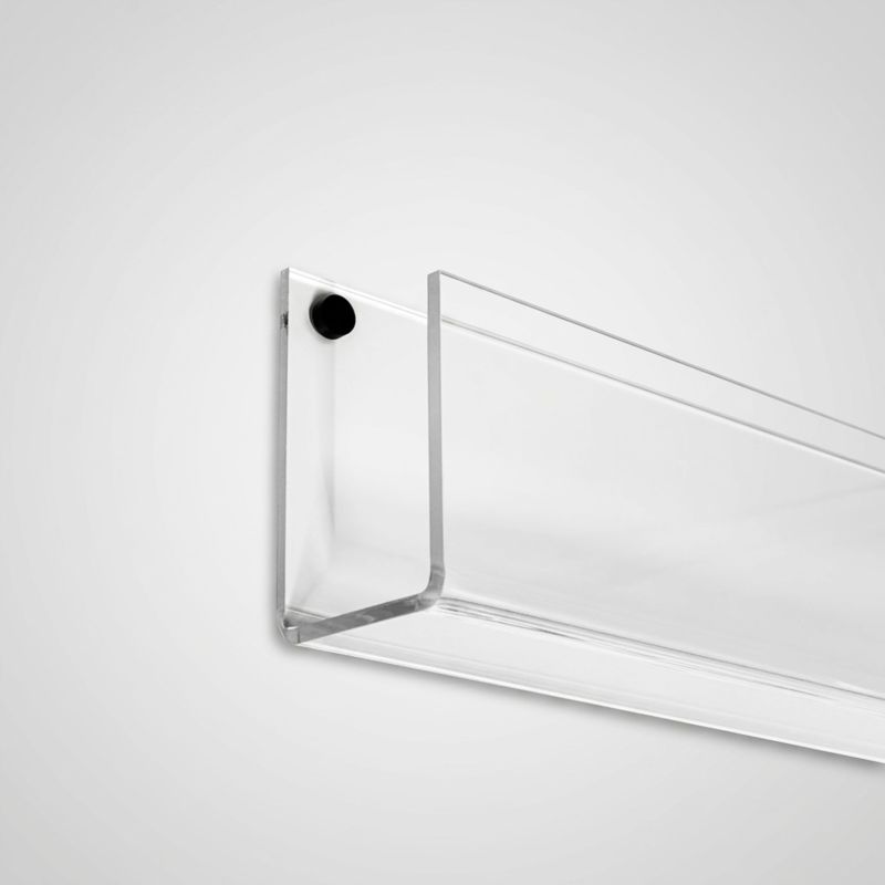 U-shaped acrylic shelf